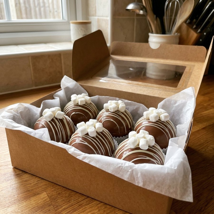 Bombe de ciocolată clasice cu marshmallows